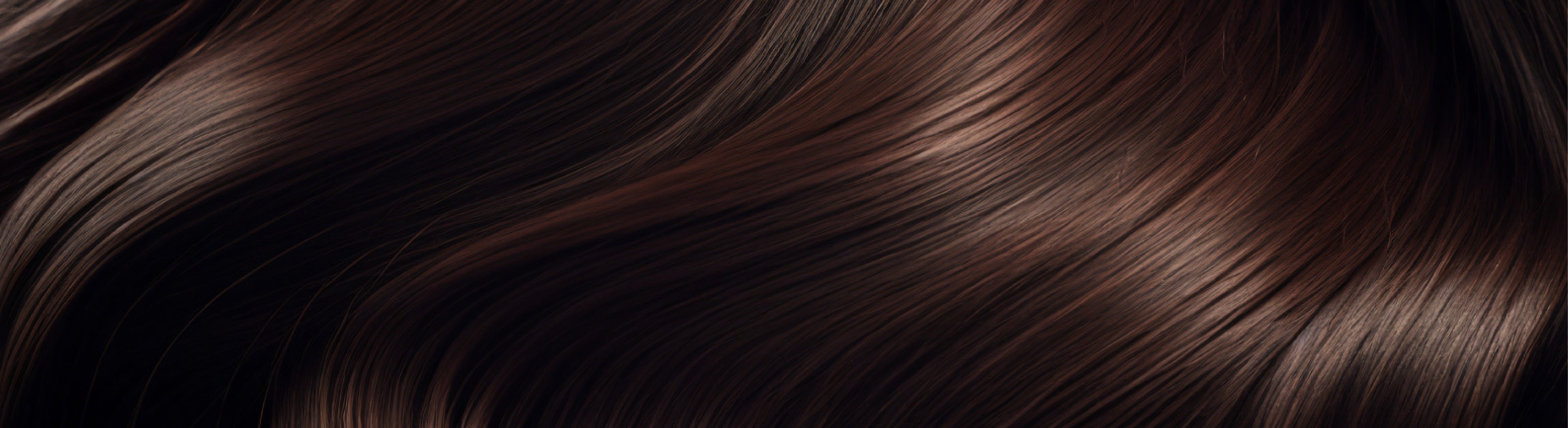 Close-up of dark brown wavy hair.