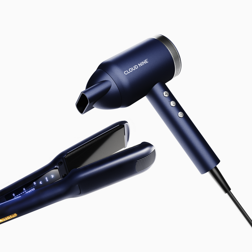 The Midnight Blue Wide Iron & Airshot Pro Styling Set